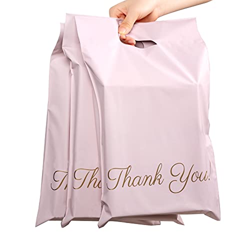60 Versandbeutel Champagnerrosa, Plastik Versandtaschen 250 x 350mm Tragbare Poly-Kunststoffbeutel mit Golden "Thank You" Selbstklebend und blickdicht, Versandtüten für Kleidung 60 Versandbeutel Champagnerrosa, Plastik Versandtaschen 250 x 350mm Tragbare Poly-Kunststoffbeutel mit Golden "Thank You" Selbstklebend und blickdicht, Versandtüten für Kleidung von Homewit
