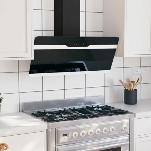 Homgoday Dunstabzugshaube 90 cm aus Stahl und schwarzem, mattiertem Glas für Wohnzimmer Büro Schlafzimmer Badezimmer Homgoday Dunstabzugshaube 90 cm aus Stahl und schwarzem, mattiertem Glas für Wohnzimmer Büro Schlafzimmer Badezimmer von Homgoday
