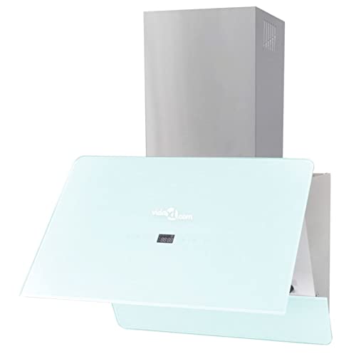 Homgoday Dunstabzugshaube aus gehärtetem Glas, weiß, 600 mm, Möbel für zu Hause im Innen- und Außenbereich Wohnzimmer Schlafzimmer von Homgoday
