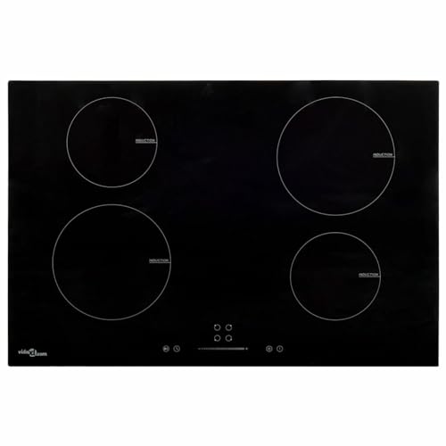 Homgoday Induktionskochfeld mit 4 Zonen, Touch-Bedienung, Glas, 77 cm, 7000 W von Homgoday