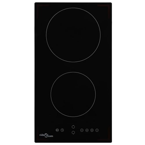 Homgoday Keramik-Kochfeld mit 2 Zonen und Touch-Steuerung, 3000 W, Möbeldekoration, Innen- und Außenmöbel für Wohnzimmer Büro von Homgoday