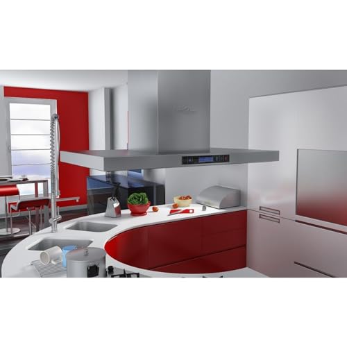 Homgoday Möbel für den Innen- und Außenbereich, Wohnzimmer, Schlafzimmer, Insel-Dunstabzugshaube aus Aiaio aus Edelstahl, mit LCD-Display Homgoday Möbel für den Innen- und Außenbereich, Wohnzimmer, Schlafzimmer, Insel-Dunstabzugshaube aus Aiaio aus Edelstahl, mit LCD-Display von Homgoday