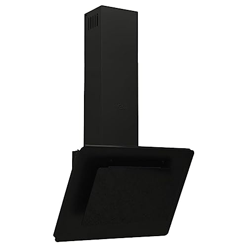 Homgoday Wandhaube 60 cm aus Edelstahl und schwarzem gehärtetem Glas, Möbel für Haus Innen Außen Wohnzimmer Schlafzimmer Homgoday Wandhaube 60 cm aus Edelstahl und schwarzem gehärtetem Glas, Möbel für Haus Innen Außen Wohnzimmer Schlafzimmer von Homgoday