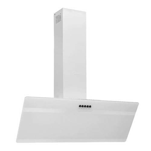 Homgoday Wandhaube 90 cm aus Aiaio und weißem gehärtetem Glas, Möbel für Haus Innen Außen Wohnzimmer Schlafzimmer p von Homgoday