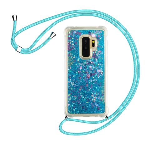 HomiTunky Handykette für Samsung Galaxy S9 Plus Hülle mit Band,Silikon Durchsichtig Transparent Flüssig Glitzer mit Kette Kordel Bumper Treibsand Necklace TPU Schutzhülle Case,Blau HomiTunky Handykette für Samsung Galaxy S9 Plus Hülle mit Band,Silikon Durchsichtig Transparent Flüssig Glitzer mit Kette Kordel Bumper Treibsand Necklace TPU Schutzhülle Case,Blau von HomiTunky