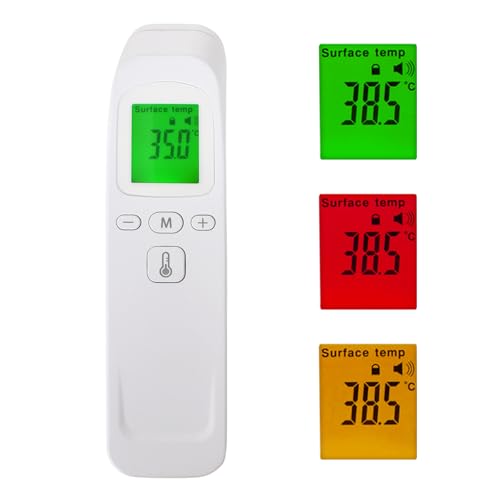 Fieberthermometer kontaktlos für Erwachsene Kinder Baby, digitales Stirnthermometer temperaturmessgerät, genaues schnelles Ablesen, Fieberalarm, Speicherabruf mit genauer Zeit, weiß von Homirty