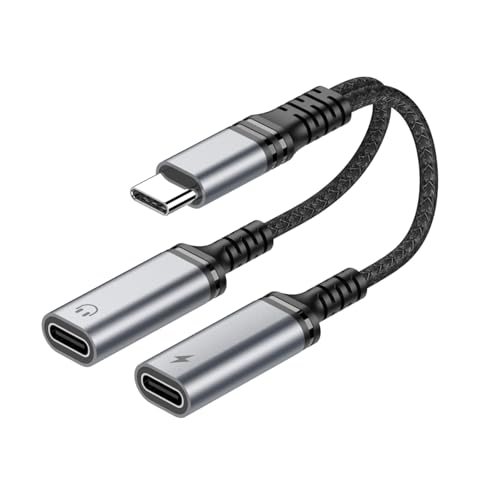 USB C Splitter USB C auf USB C Buchse Adapter USB Y Splitter Kabel (Nicht für Monitor) USB C Stecker auf 2USB C Buchsen Kabel Doppel USB C Anschluss Hub USB C Lade Split Adapter für Mac von Homirty