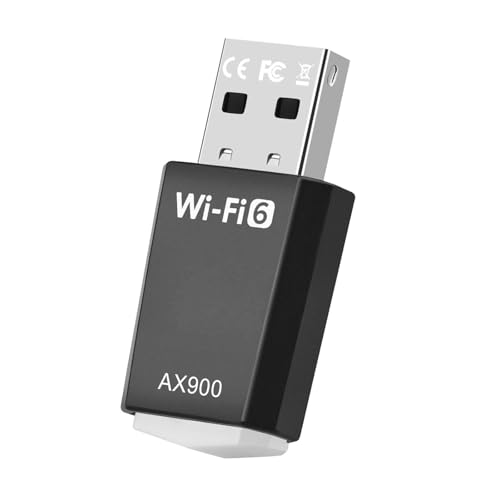 USB WLAN Adapter WiFi 6, USB WLAN Stick für Pc, USB WLAN Stick Adapter für Pc - ax900, Dual Band WLAN Adapter, (5 GHz/2.4GHz), für PC/Desktop/Laptop, für Windows Win7/8/11, Plug Play von Homirty