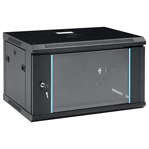 Hommdiy 6U Netzwerkschrank Wandmontage 19" IP20 600x450x375 mm von Hommdiy