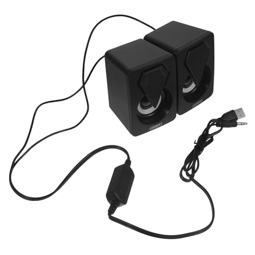 Homoyoyo 1 Paar Computerlautsprecher Für Den Desktop Kompakter Lautsprecher Gaming Computer USB Lautsprecher Moderner Desktop Lautsprecher Kleiner Stilvoller Lautsprecher Tragbarer von Homoyoyo