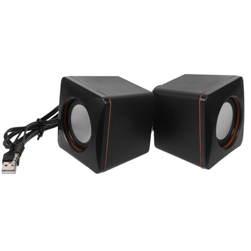 Homoyoyo 1 Paar Mini -Sprecher USB tragbar Schreibtisch Eingang Minis Kabelsprecher verdrahtet Kleiner Lautsprecher Desktop-Mini-Lautsprecher kleine Lautsprecher Desktop-Lautsprecher Abs von Homoyoyo