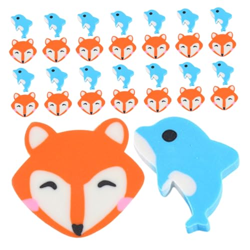 Homoyoyo 1 Satz Fox Delphin Eraser Meerestiere Eraser Süße Schulsachen Fuchs-radiergummi Tier Radiergummis Masse Mini -tierrotler Tier-radiergummi Radiergummi von Homoyoyo