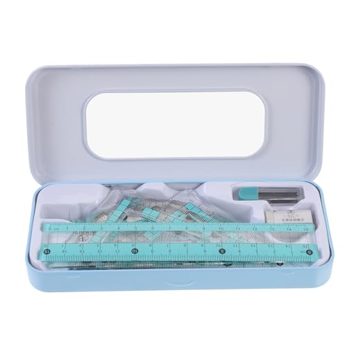 Homoyoyo 1 Satz Lineal gesetzt geometry set geometrieset Winkelmesser-Set dessus+set Blaues Set Lineale Schulgeometrie Winkelmesser Kompass und Winkelmesser Dreiecksherrscher Plastik Rosa von Homoyoyo
