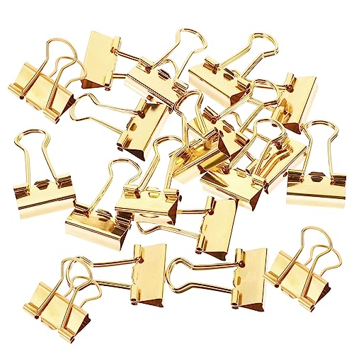 Homoyoyo 1 Schachtel Mappe Büroklammer kleine Klammern für Papier Farbige Clips Office Supplies Clips für Papier Befestigungsclips für Dokumente Zeitungsausschnitte Metall Golden von Homoyoyo