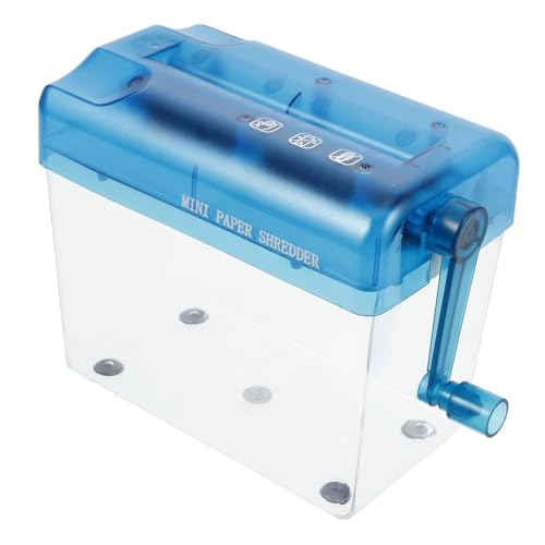 Homoyoyo 1 Stück Aktenvernichter manuelle zerkleinerer aktenschredder Paper Shredder Tischschredder Papier Handheld Shredder Desktop Mini-Handschredder Dokumentenschneider Plastik Black von Homoyoyo