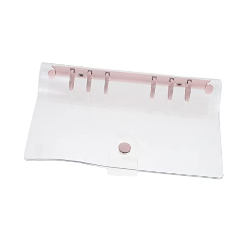 Homoyoyo 1 Stück Bindemittel Sammelalbum-Notizblock mit losen Blättern transparenter Einbanddeckel Spiral- Notizen write board büro materialien Datei-Clip notizbuch fürs büro PVC Rosa von Homoyoyo