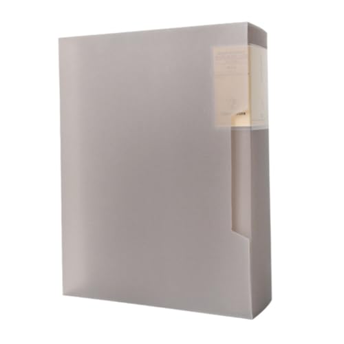 Homoyoyo 1 Stück Mappe a4 Dateispeicherordner Büroordner Ordner für Bürobedarf Ordner anzeigen binderclips kugelbinder Dokumentordner Aktenordner für Papier im A4-Format gefrostet pp Grey von Homoyoyo