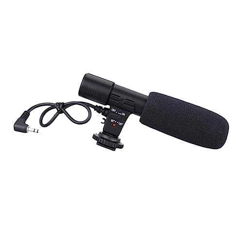 Homoyoyo 1 Stück Mikrofon für Kamera spiegereflexkamera Aufnahme mikrofon Hot Shoe Microphone Filmmaking Microphone Camcorder Interviewmikrofon für die Kamera Mikrofon für Filmemachen Black von Homoyoyo
