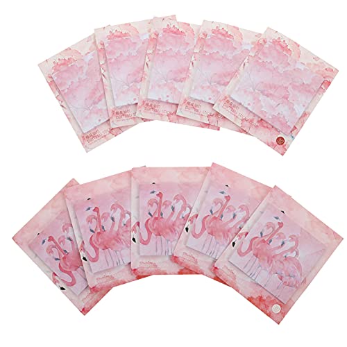 Homoyoyo 10 Stück Haftnotiz Notizblöcke Kleben Ästhetisch Notizbilder Produkt Desktop-notizblöcke Klebrig Süßes Stationäres Schreibwaren Pastell Aufkleber Flamingo-etikett Rosa Papier von Homoyoyo