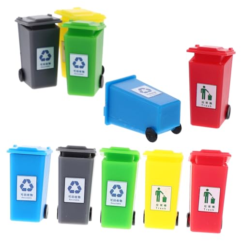 Homoyoyo 10 Stück Mini-mülleimer Kleiner Mülleimer Miniatur-mülltonne Miniatur-mülleimer Hausmülleimer Mülltonne Sortieren Mikrolandschaftsdekor Mülleimer Figur Mülltonne Abs von Homoyoyo