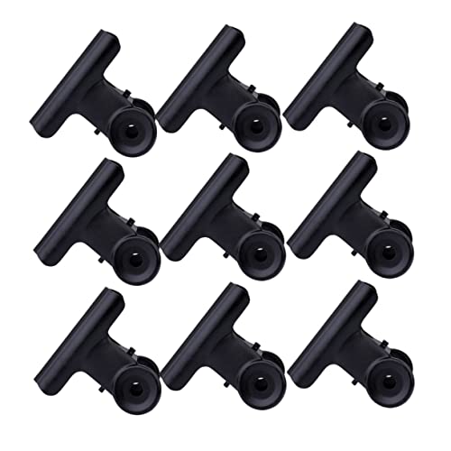 Homoyoyo 10 Stück Rechnung Ordner Medium Bindeklammern Bulk Büro rostfrei kleine Heftklammern Zwischenablage wandverkleidung wand polsterung Papiere Nagelklemmen aus Metall Pin-Clips Black von Homoyoyo