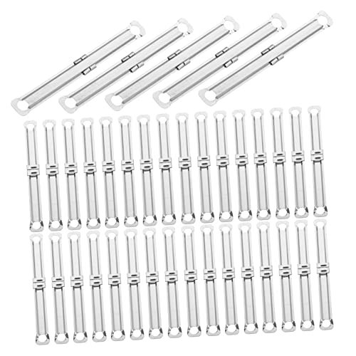 Homoyoyo 100 Stück Bindeclip aus Metall Planer Ordner Binder farbig Schreibwaren große Bindeklammer Lustige Heftklammern Notizbuch Binder Binderückeneinlagen 2-Loch-Bindermechanismus Silver von Homoyoyo