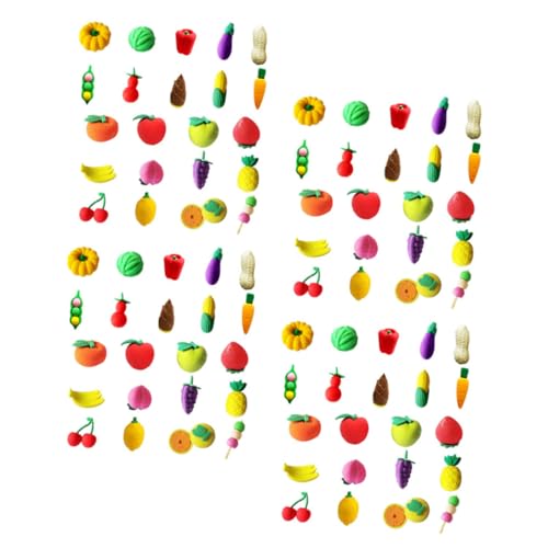 Homoyoyo 100 Stück Radiergummi Kleinkinder Schule Karikatur Obst Mini-Radierer Mini-Cartoon-Radierer von Homoyoyo