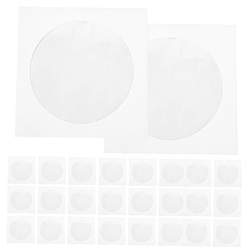 Homoyoyo Hüllen Papieraufbewahrungshalter 100 Stück Hüllen Für DVD Weiß Robustes Papier Einfacher Zugriff von Homoyoyo