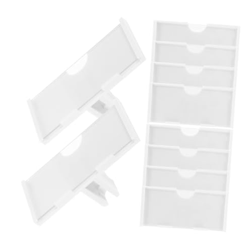 Homoyoyo 10pcs Weiße Kunststoff -etikettenhalter Drahtregal Retail Label Clip Auf Korbwarenschilder Displayhalter Für Speicherorganisator Mülleimer von Homoyoyo