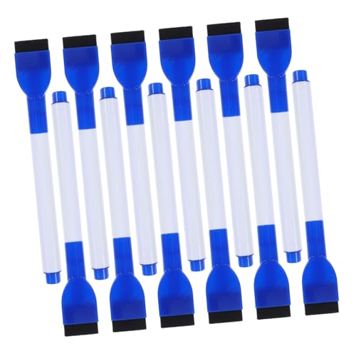 Homoyoyo 12 Stück Whiteboard-Stift Trocken abwischbare Stifte mit Radiergummi trocken abwischbare Boardmarker Trockenradiermarker Tafelmarker Bulk -Klassenzimmermarker Schulmaterial Plastik von Homoyoyo
