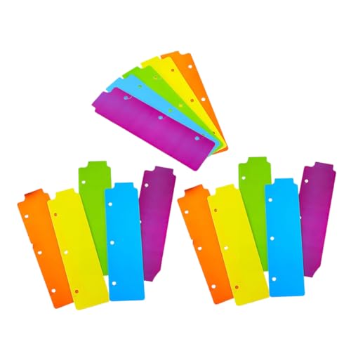 Homoyoyo 15 Stück Ordner-Lesezeichen Ordnerteiler Ordnertrenner Snap-in-Lesezeichen für Spiralplaner Notizbuch Binder Spiralplaner-Lesezeichen Binder Lesezeichen Mini -Binder -Teiler Abs von Homoyoyo