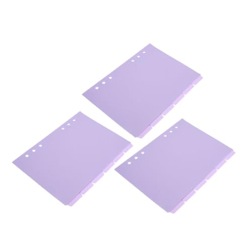Homoyoyo 18 Stück Ordner-Trennseiten notizbuch Ordnertrenner Ordnerteiler aus Kunststoff Registerteiler aus Kunststoff Taschenordner-Trennblätter Mini -Binder -Teiler Buchteiler pp Violett von Homoyoyo