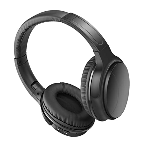 Homoyoyo 1Pc Kopfmontierte Kabellose Kopfhörer Sportkopfhörer Laufkopfhörer Headset Kabelloses Sport Klapp Headset Sportkopfhörer Ohrhörer Klappbarer Musikkopfhörer Abs Schwarz von Homoyoyo