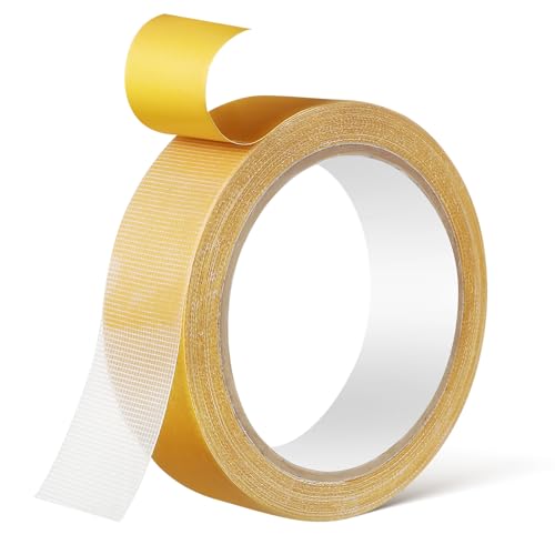 Homoyoyo 1Rolle Doppelseitiges Gewebeklebeband Starkes Teppichband Heavy Duty Montageklebeband Für Stoffe Teppiche Und Bastelprojekte Vielseitig Einsetzbar von Homoyoyo