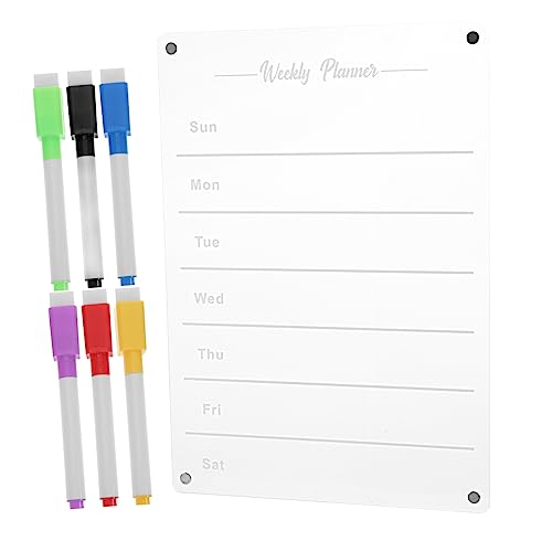 Homoyoyo 1Satz Acryl Magnettafel Abwischbares Planer Board Für Kühlschrank Magnetisches Wochenplaner Mit Whiteboard Stiften Für Organisation Und Notizen Homoyoyo 1Satz Acryl Magnettafel Abwischbares Planer Board Für Kühlschrank Magnetisches Wochenplaner Mit Whiteboard Stiften Für Organisation Und Notizen von Homoyoyo