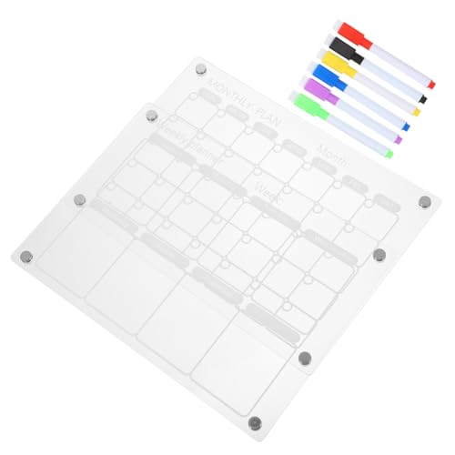 Homoyoyo 1Satz Magnetische Tagesplanertafel Abwischbare Klarsichttafel Für Kühlschränke Weißen Stiften Acryl Design Für Wände Und Kühlschrank Format von Homoyoyo