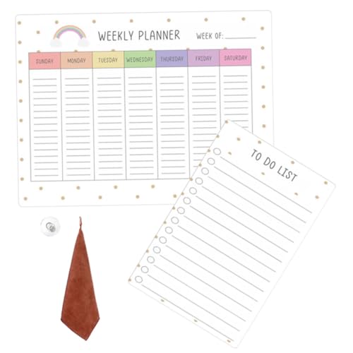 Homoyoyo 1Satz Magnetisches Wochenplaner Board Abwischbare Klarsichttafel Für Kühlschrank Flexibles Planen Mit Abwischbaren Stiften Für Einkaufslisten Und Termine von Homoyoyo