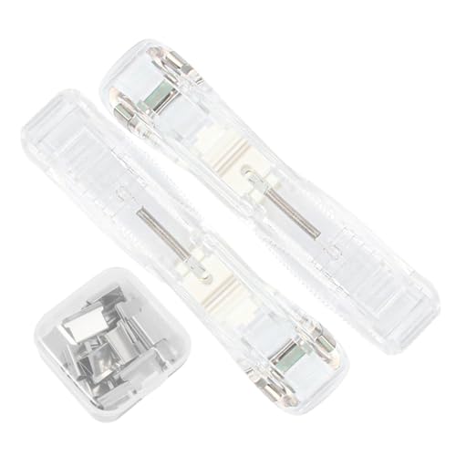 Homoyoyo 1Satz Nachfüllbarer Clip Heftgerät Transparente Hefthilfe Für Büro Und Studium Ohne Organisieren Von Dokumenten Und Notizen Mit Nachfüllbox Homoyoyo 1Satz Nachfüllbarer Clip Heftgerät Transparente Hefthilfe Für Büro Und Studium Ohne Organisieren Von Dokumenten Und Notizen Mit Nachfüllbox von Homoyoyo