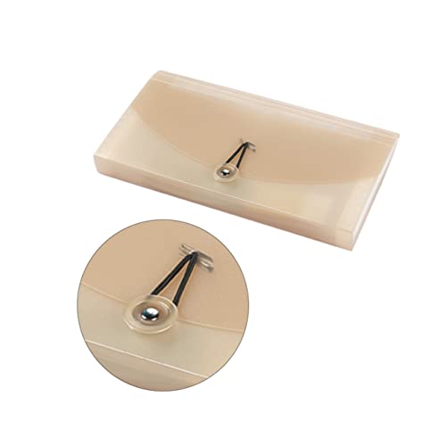 Homoyoyo 1Stück Datei Ordner Aus Material Erweiterbar Mit Bunten Labels Für Effiziente Dokumentenverwaltung Beige Und Transparent von Homoyoyo