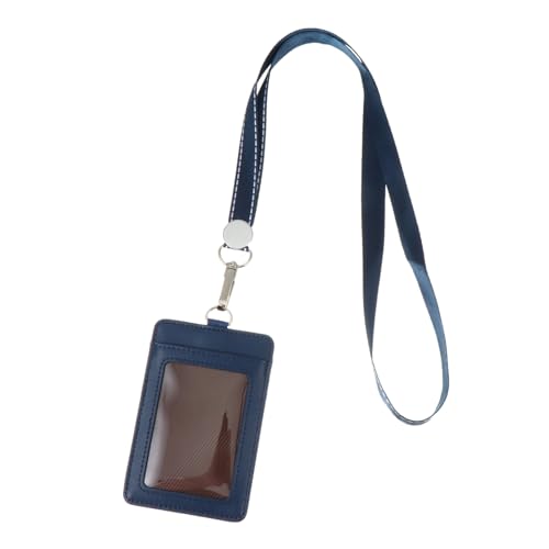 Homoyoyo 1Stück Leder Ausweishalter Mit Lanyard Praktischer Für Und Mitarbeiter Doppelseitiges Design Für Konferenzen von Homoyoyo