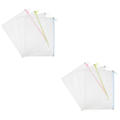 Homoyoyo 2 Sätze Transparente Aktentaschen Ordner Mit Zinken Großer Brief Organizer Dossierablage Stapelbare Ordner Mit Taschen Umschlagordner Schulordner Farbige 4 Stück * 2 von Homoyoyo
