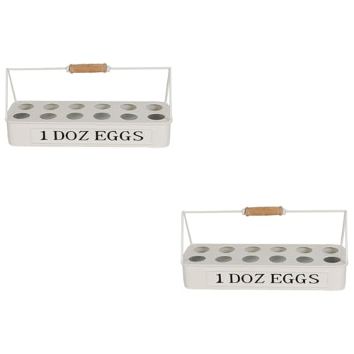 Homoyoyo 2 Stk Tragbare Eierablage eierständer anzeige Eierhalter für die Küche eiertablett egg tray Essenstablett Gemüsefach sicherer Eierhalter schützender Eierhalter Spender von Homoyoyo