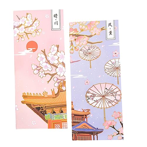 Homoyoyo 2 Stück 1 Satz Notenpapier alter Stil sehen Notizbilder Pads wandverkleidung wand polsterung Notizzettel memo pad Schreibwaren Memo-Block Memo -Pad selbstklebender Notizblock von Homoyoyo
