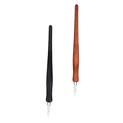 Homoyoyo 2 Stück Dip-Stift Unterschriftenzubehör Kalligraphie Fluid klarer Schreibstift Tintentauchstift schreibutensilien schreibkladde wasserstifte Schulbriefpapier Tauchstifte Glas Black Homoyoyo 2 Stück Dip-Stift Unterschriftenzubehör Kalligraphie Fluid klarer Schreibstift Tintentauchstift schreibutensilien schreibkladde wasserstifte Schulbriefpapier Tauchstifte Glas Black von Homoyoyo