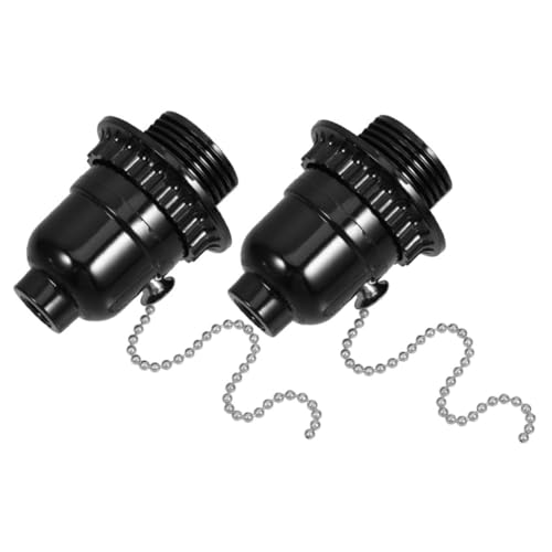 Homoyoyo 2 Stück Lampenkopf Lampenfassung Für Deckenleuchte Lampenhalter Lampenfassungen Und Lampenteile Lampenfassung Mit Draht Lampenteile Hardware Wandlampensockel Lichthalter Abs Black von Homoyoyo