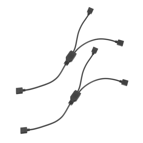 Homoyoyo 2 Stück Motherboard-Synchron isator Motherboard-Stromverlängerungskabel Mainboard-Verlängerungskabel Computerkomponentenverlängerungskabel RGB -Header Plastik Black von Homoyoyo
