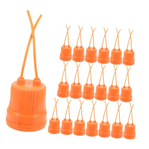 Homoyoyo 20 Stück Auslaufsicherer Lampenhalter Licht Steckdosen Porzellanleuchte Lichtschalter Und Steckdosen Sam Lampenfassung Steckdosen Für Außenbeleuchtung Temporäre Lichter Pvc Orange von Homoyoyo