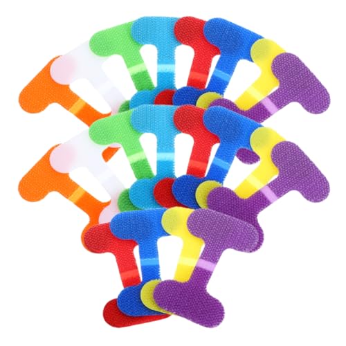Homoyoyo 20 Stück Kabelmarkierungsbänder Kabelbeschriftung kabelkennzeichnung Kabelbinder Kabelmarkierungen Kabelmanagement Spender Etikett Stecker Kabel-Nylon-Tags Markierungen für Kabel von Homoyoyo