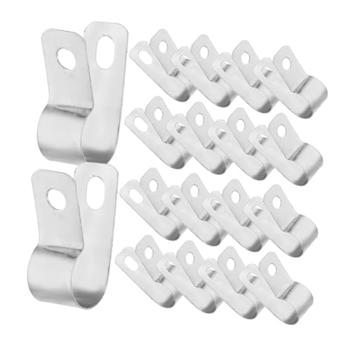 Homoyoyo 20 Stück R-förmiger Drahtclip Management Inhaber Befestigungsclips Für Lichterketten Kabel Schlank Montage Anschlüsse Drahthalter Draht-clip Drahtklemme Aluminium Silber Homoyoyo 20 Stück R-förmiger Drahtclip Management Inhaber Befestigungsclips Für Lichterketten Kabel Schlank Montage Anschlüsse Drahthalter Draht-clip Drahtklemme Aluminium Silber von Homoyoyo