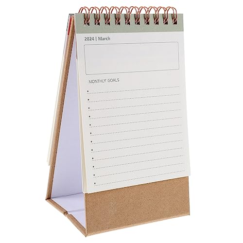 Homoyoyo 2024 Rosa Tischkalender Flip-Kalender für das Klassenzimmer Kalenderplaner office desk accessories tischkalender basteln Kalenderschreibtisch Office-Desktop-Kalender Papier von Homoyoyo
